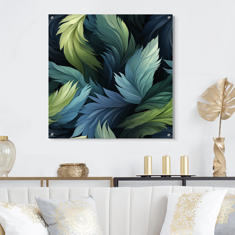 Theon - Art mural abstrait en acrylique, H 30 po x l 30 po