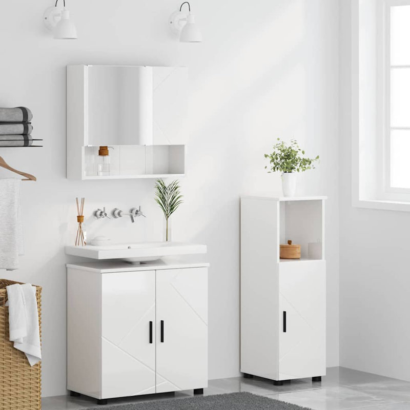 Bathroom Storage Furniture Set, White