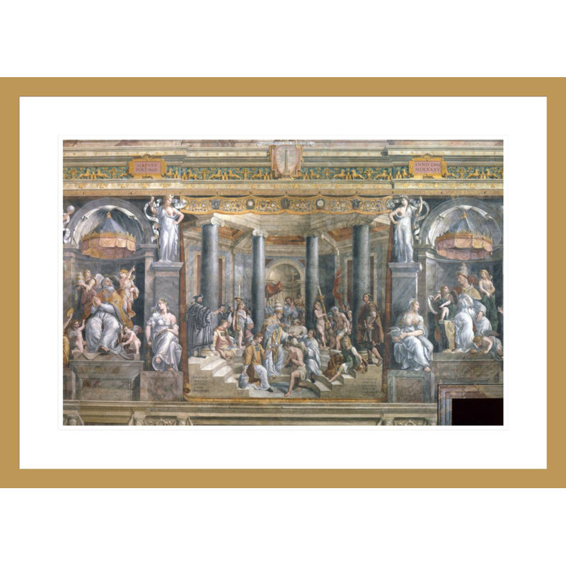 «Baptism of Constantine» par Raphael, impression giclée sur cadre, H 21,42 po x l 29,5 po