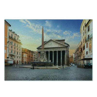 Multicolore fontaine à panthéon en verre trempé Ambesonne