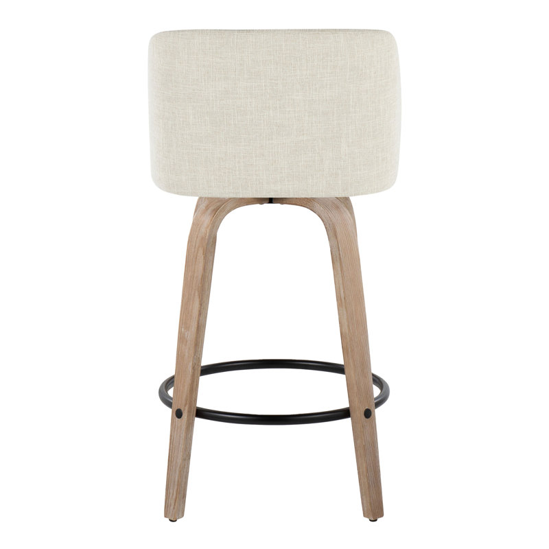 Contemporary Counter Stool, Siège gris clair / cadre gris / noir
