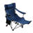 Dark Blue Outdoor Camping Chair, Folding, Portable, Adjustable Reclining With Three Levels, Cup Holder, Side Pockets, Carry Bag, For Beaches And Fishing Folding Reclining, Strong Frame, Ideal