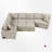 4-Piece Upholstered Sectional-1599998527