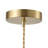 1-Light E26 Base Brass Metal and Glass Dome Pendant Light, Adjustable Height, Dimmable, ETL Listed