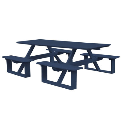  Table d'appoint en poly composite, 8 pieds, bleu patriote