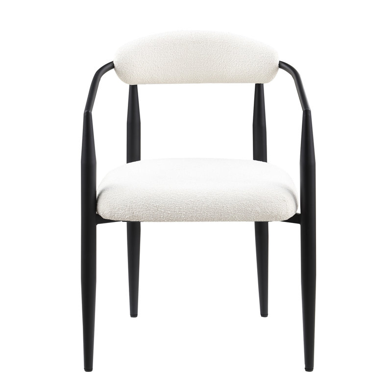 Ensemble de 2 chaises de salle à manger Woker, chaises de salle à manger de style moderne Mid-Century, chaises de salle à manger Sherpa