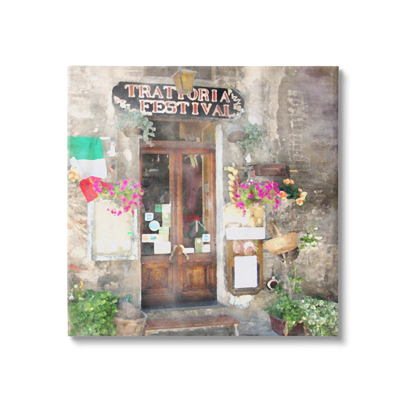 Winston Porter Festive Italian Doorway Canvas Wall Art Design By LSR Design Studio, H 36 po x l 36 po x P 1,5 po