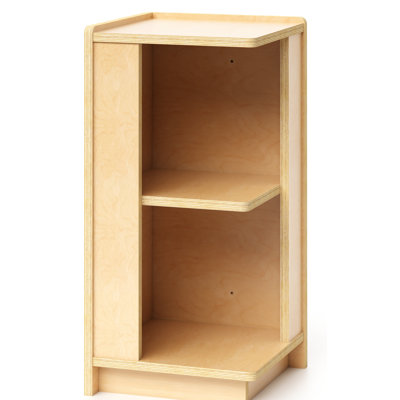 2 Compartment Manufactured Wood Shelving Unit