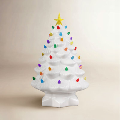 14" Nostalgic Ceramic Tree - White