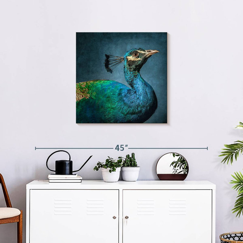 Brampt Proud Peacock, 24" H x 24" W