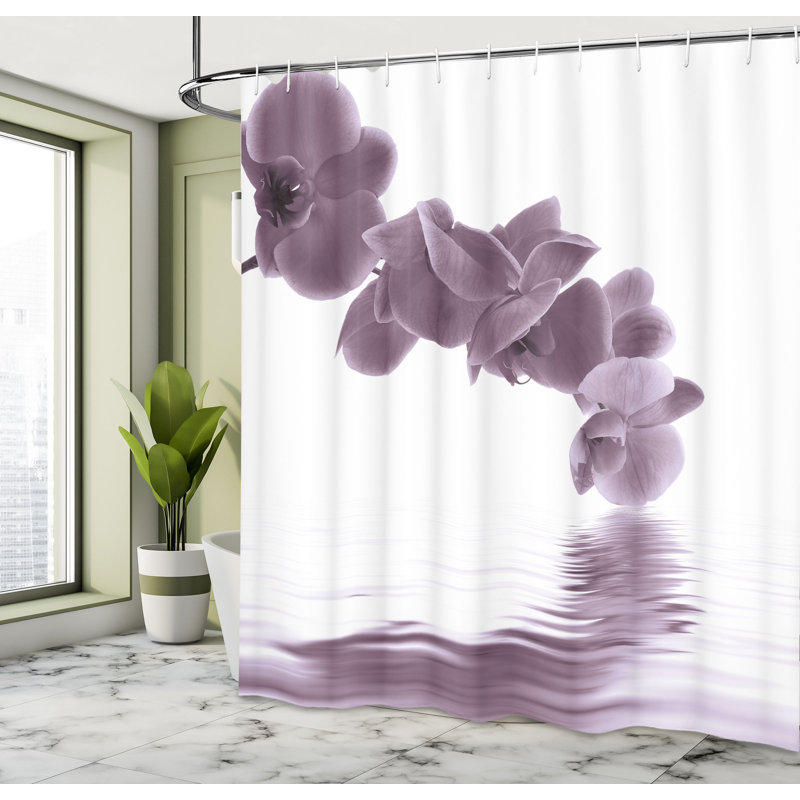  Rideau de douche avec crochets inclus, H 75 po x l 69 po, Gris mauve