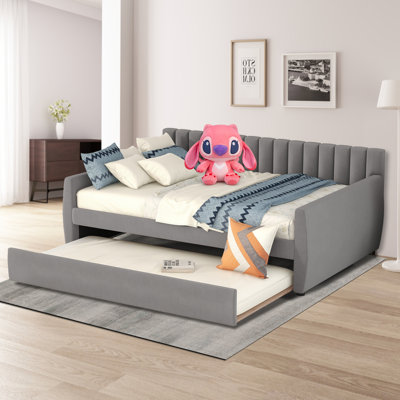 Keval Full Size Upholstered Daybed with Trundle