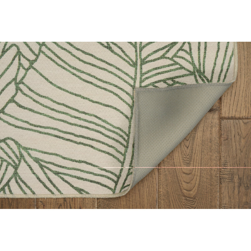 Tapis intérieur / extérieur Kivett Leaf, Rectangle 2 pi x 3 pi