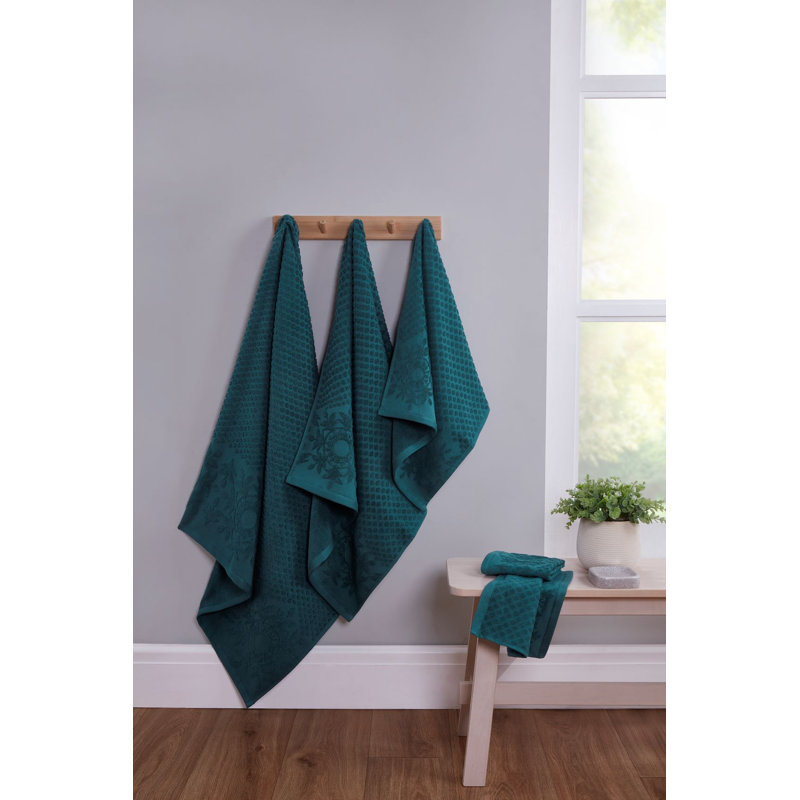 Daigle 100% Cotton Bath Towel, Teal