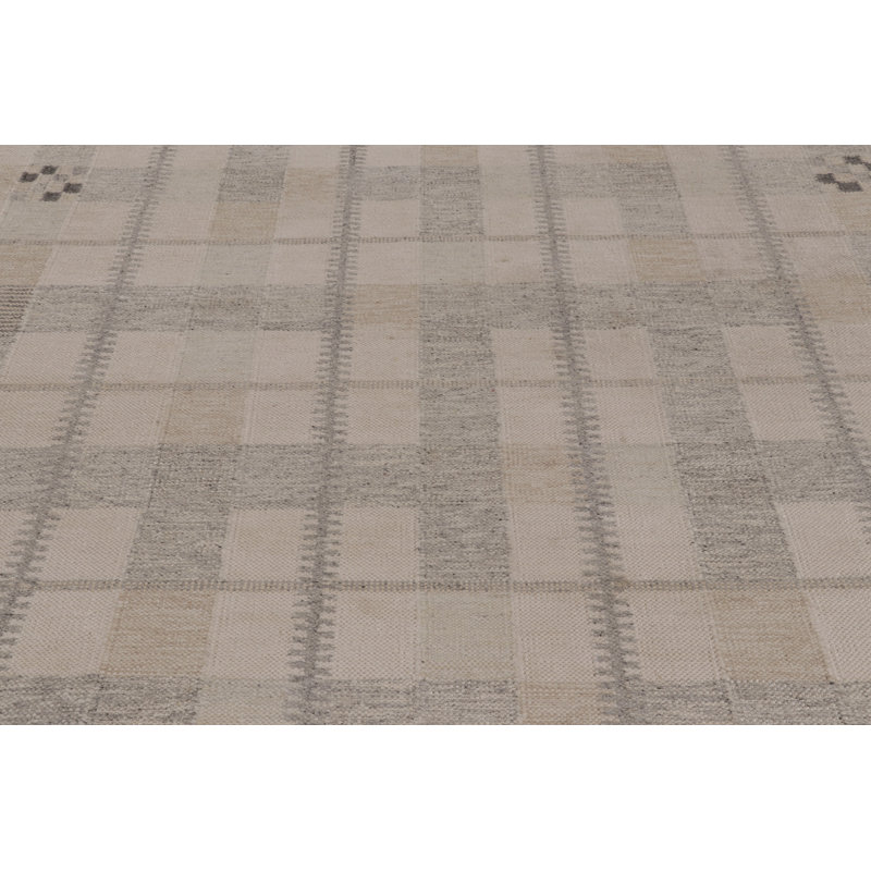 Scandinavian Wool Geometric Area Rug, Rectangle 10' x 14'