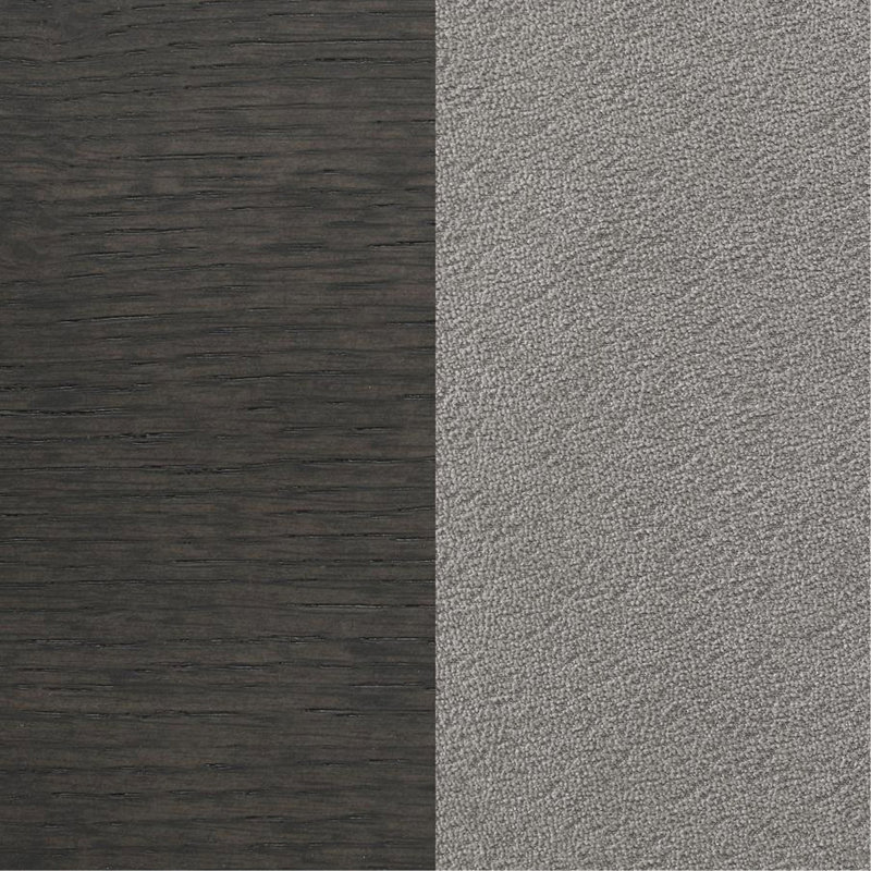 Ensemble de 2 chaises de salle à manger avec siège rembourré en tissu, gris foncé