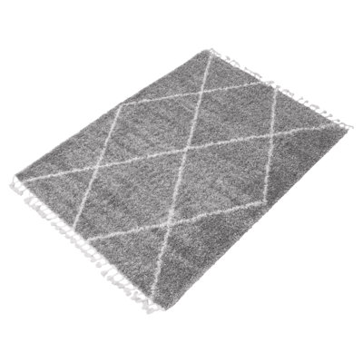 Tapis gris / blanc Restivo