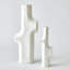Tiered Trunk Vase-Matte White-Lg-414750168