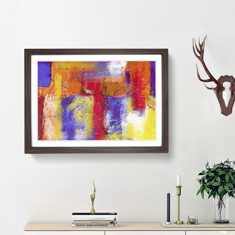 Abstract Vol.317 by S.Johnson - Framed Print, 45cm H x 63cm W x 2cm D, Walnut Framed