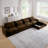 Sectional Sofa L Shaped Couch with Storage Footstool and 3 Pillow-1241112902-1212925788