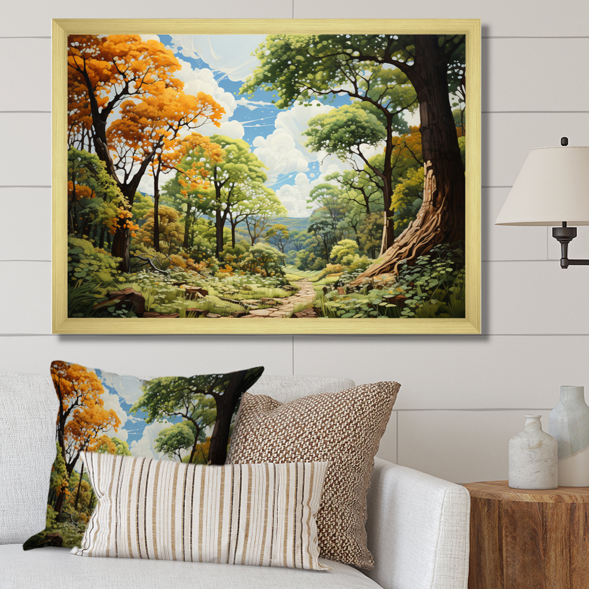 Loon Peak® Canopy Portrays Trees Forest II Framed On Canvas Print | Wayfair
