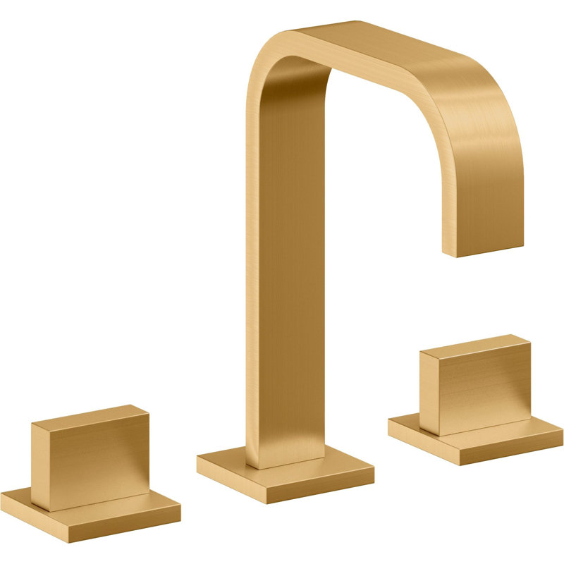 Mar 8" Widespread Lavatory Faucet, Lifetime Satin Gold