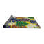 Tapis jaune/bleu/vert à motifs-1043700087