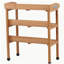 Table de rempotage 30 po x 14,5 po x 35,5 po avec plateau en métal, banc de travail extérieur à 3 couches avec crochet pour le jardin, poste de travail en bois massif pour le garage