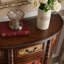 Vintage Hand-Painted Entryway Accent Cabinet