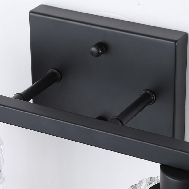 Luminaire de meuble-lavabo moderne avec abat-jour en cristal, fixation murale pour miroir, base E26, conception résistante à l'eau
