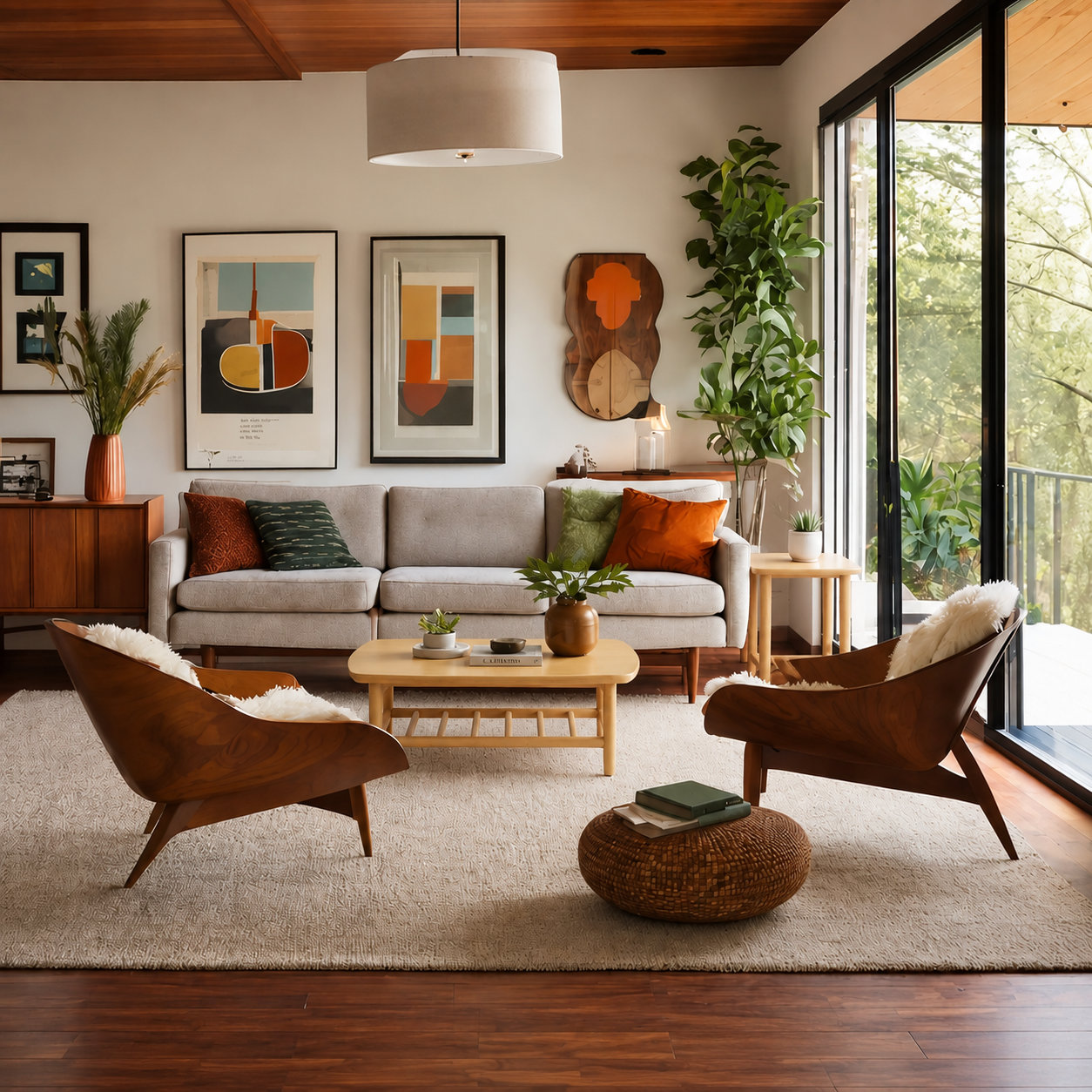 Pope 32" Square Coffee Table, Natural Oak