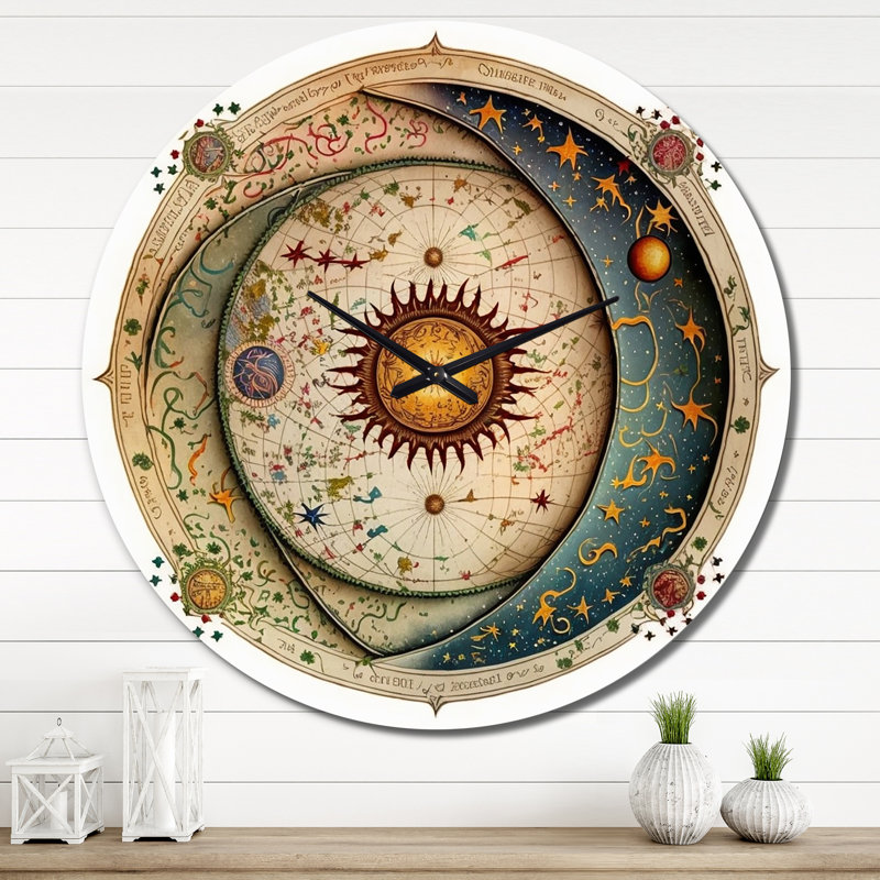 Horloge murale en métal, Très grand