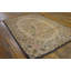 Tapis en laine antique ivoire beige crème à motif médaillon antique