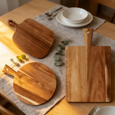 3-Piece Serving Board Set With Handles
