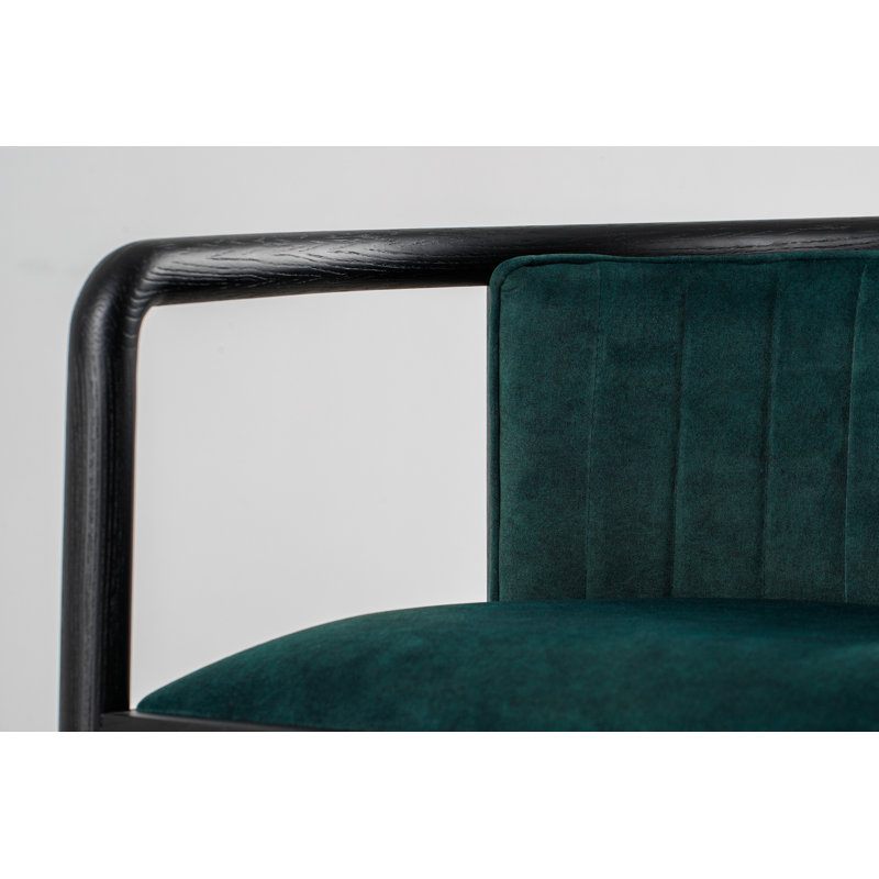 Alton Dining Chair, Matte Black, Teal