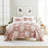 Quilt Set- Lightweight - All Season Quilted Coverlet - Distressed Bouquet-105628192-105628187