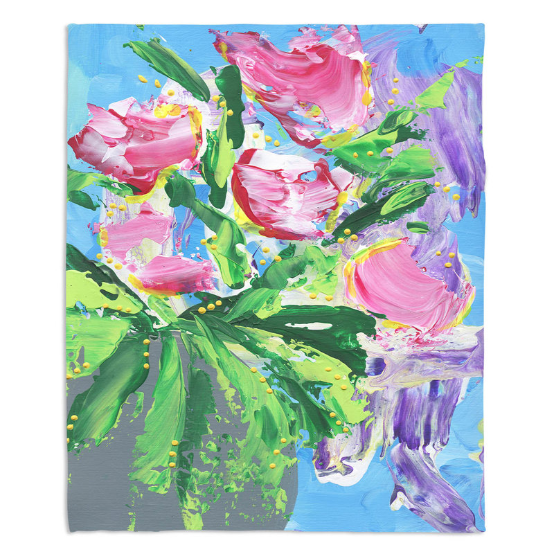Jeté d'amour  Tulip, l 68 po x L 80 po
