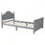 Lit simple pour enfants, lit plateforme simple en bois avec tête de lit, pied de lit et garde-corps de sécurité-418583902-418583901