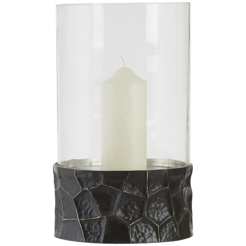 Anyelo Glass Tabletop / Centrepiece Hurricane, 43cm H x 28cm W x 28cm D