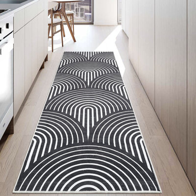 Jiaqi Washable Abstract Indoor Rug