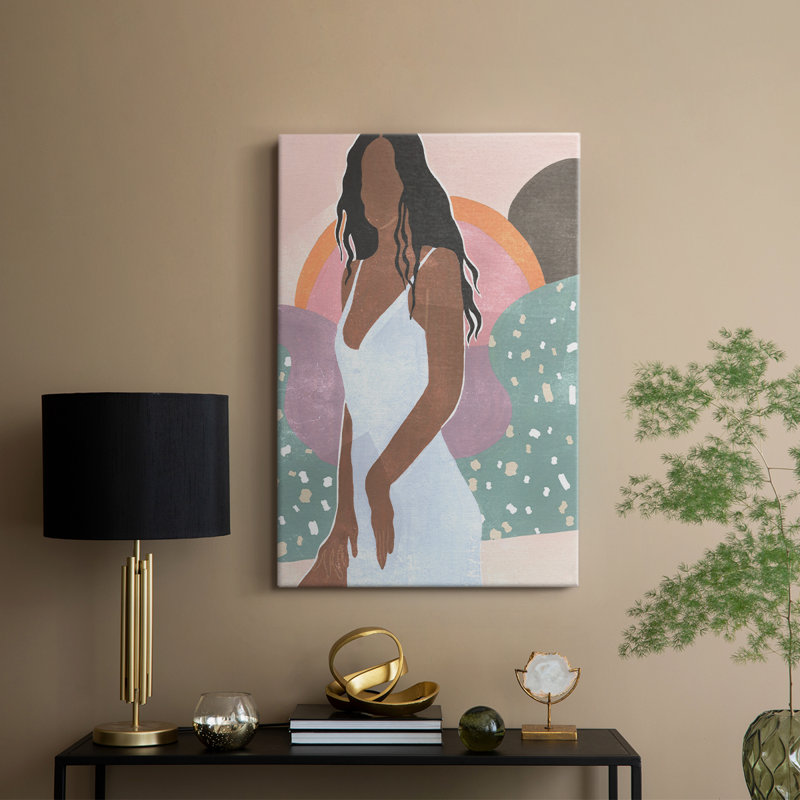 Curly Lady I -Gallery Wraraped Cavas, H 12 po x l 8 po
