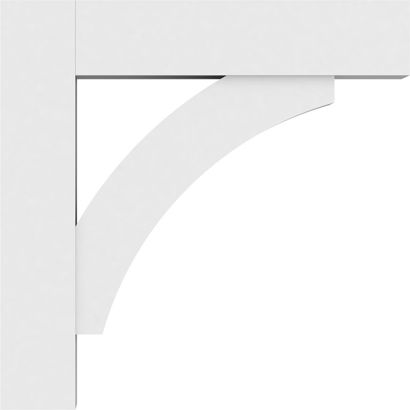 Support standard en PVC de qualité architecturale avec extrémités en bloc Thorton, H 30 po x l 5 po x P 30 po