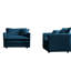 Chaise d'appoint en chenille bleue 2, revêtement respirant, support en bois massif, ajoute de la chaleur au salon 2 et aux sièges