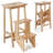 Gracie Oaks 3 Tier Step Stool 3 In 1 Folding Ladder Bench Storage Shelf Natural