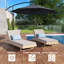 Parasol inclinable avec manivelle, 8,7 pi, bleu marine