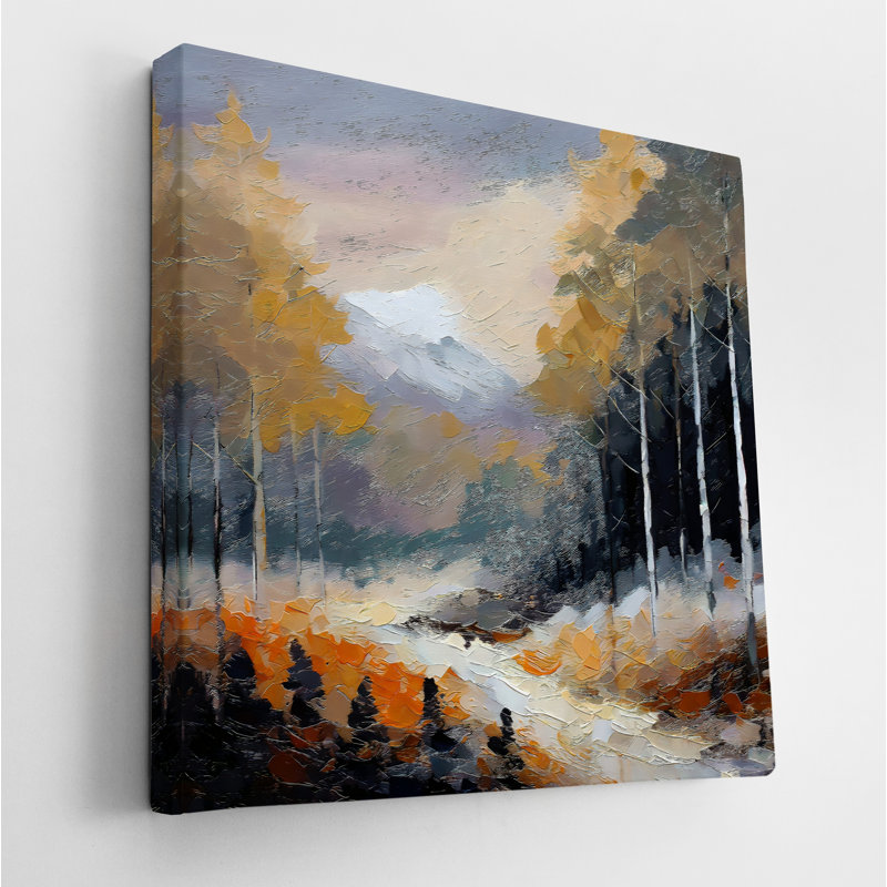 Chemin d'automne en forêt, H 48 po x l 48 po