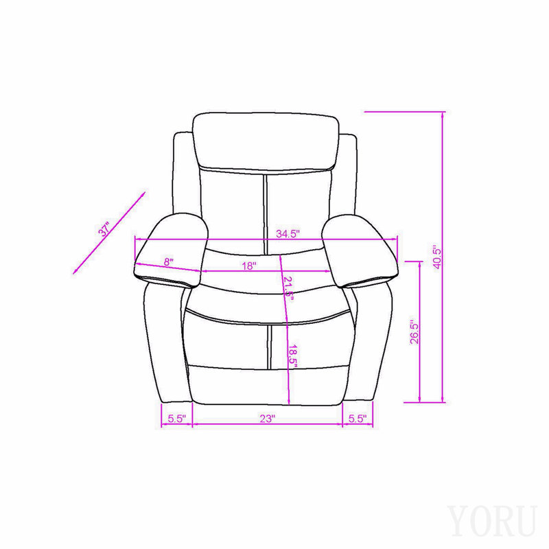 Blanche White Glider Recliner with LED Light