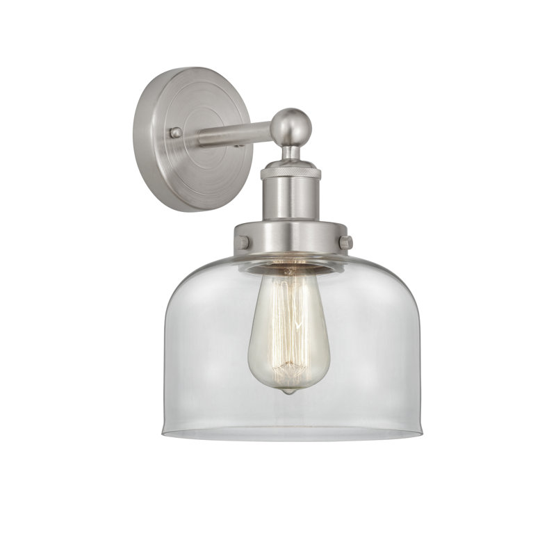 Cetronia Armed Sconce, Clear, Brushed Satin Nickel