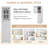Tall Bathroom Cabinet, Freestanding Storage Cabinet With Drawer And Doors, MDF Board, Acrylic Door, Adjustable Shelf, White-1234957295