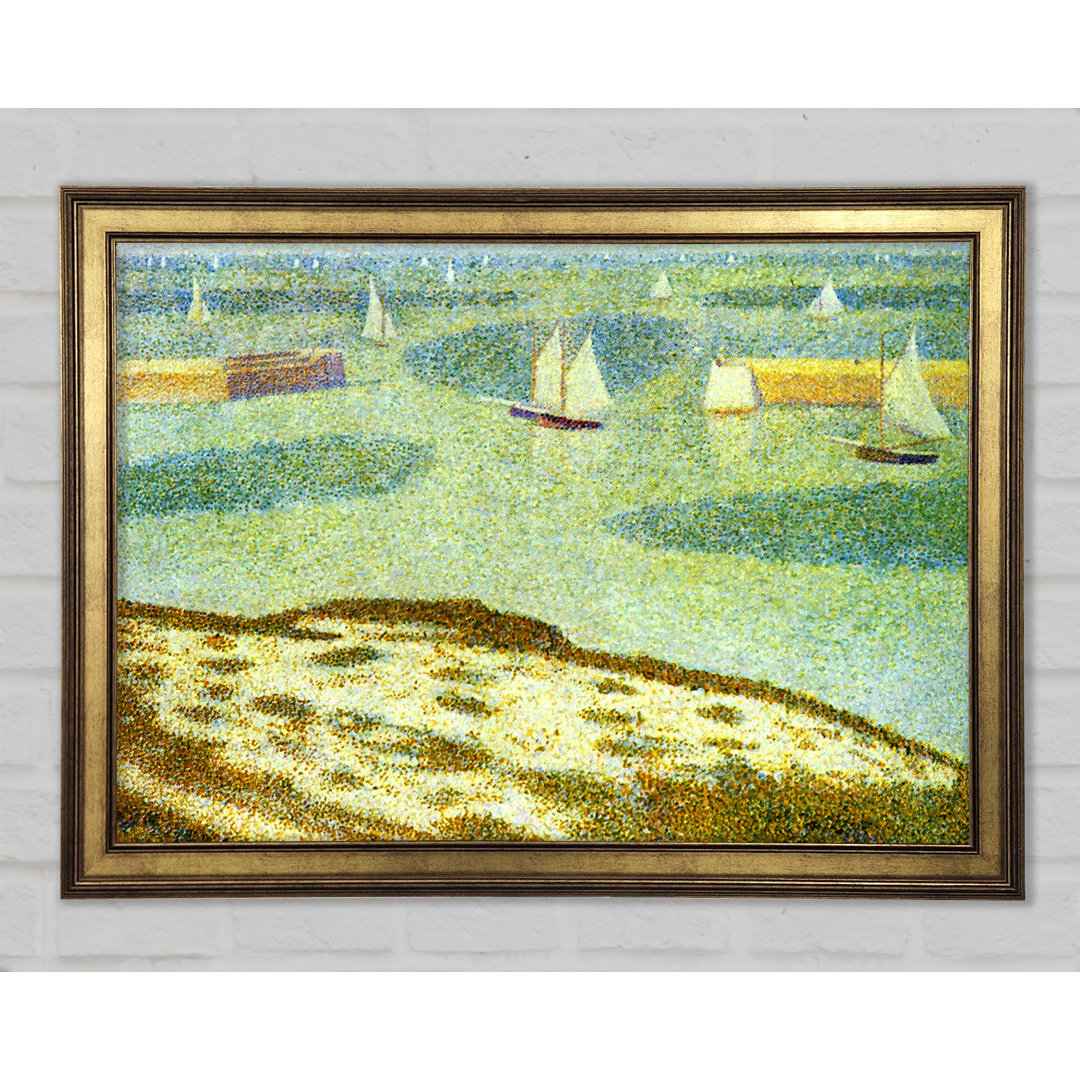 Eingang zum Port-En-Bessin von Seurat - Druck